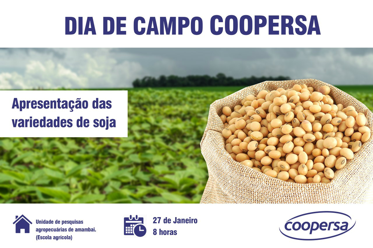 Coopersa apresenta variedades de soja em Dia de Campo