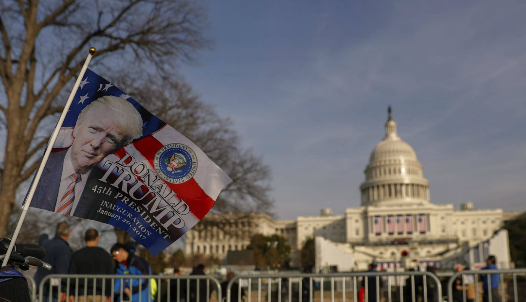 O Capitólio, em Washington, onde Donald Trump toma posse nesta sexta-feira como presidente dos EUA. (Foto: Erik S. Lesser Efe)