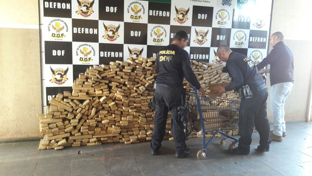 De janeiro até agora foram 63.107,764 toneladas de drogas / Foto: DOF