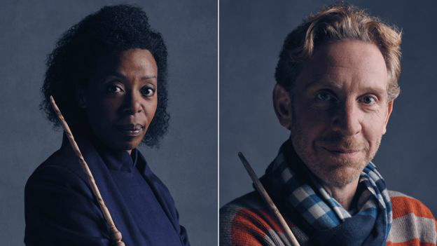 Noma Dumezweni e Paul Thornley interpretam Hermione e Ron