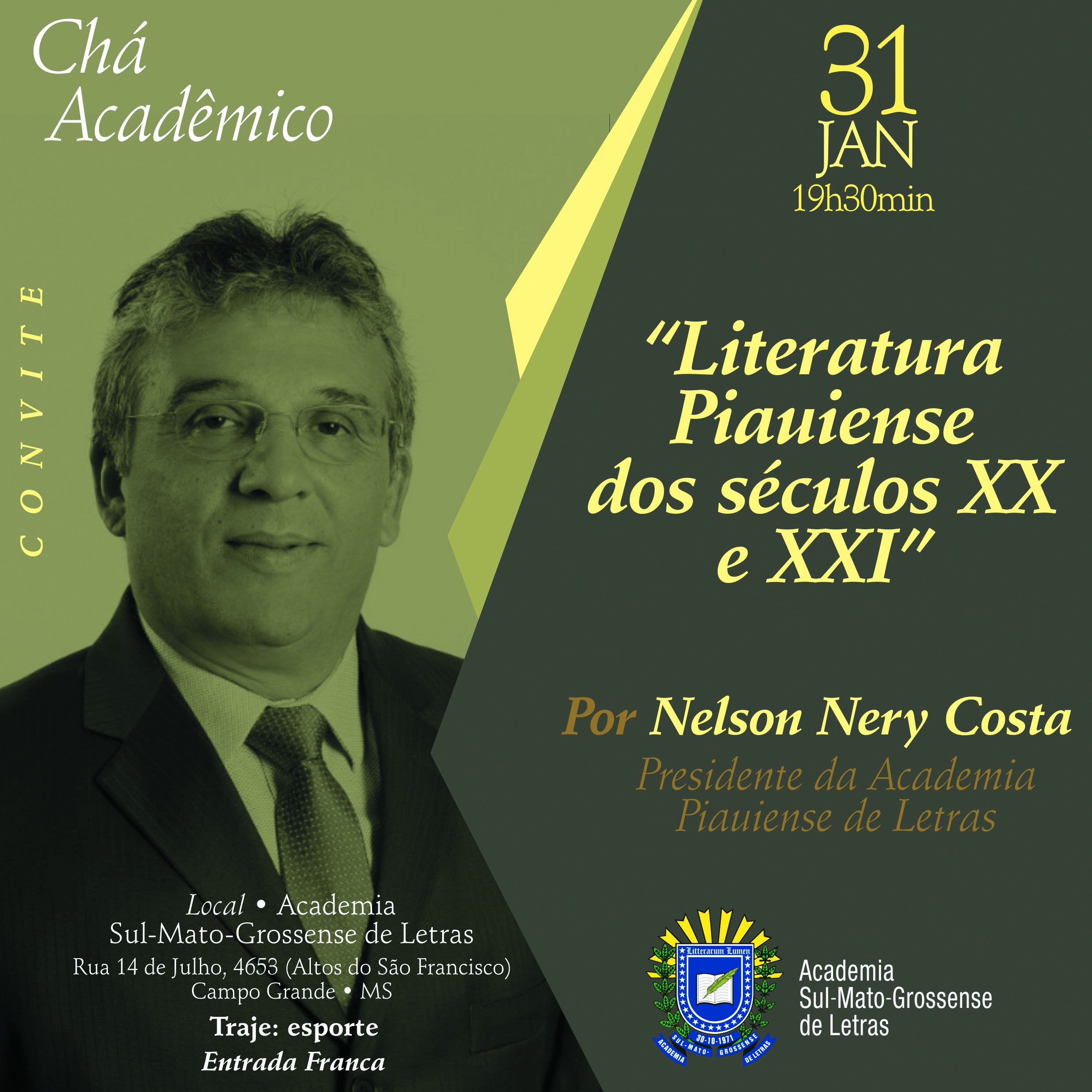 Academias de Letras do MS e PI se encontram em Palestra na ASL