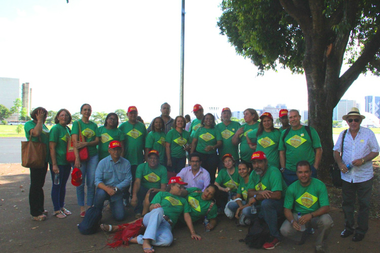 Delegação do MS participando do Ato em Brasília