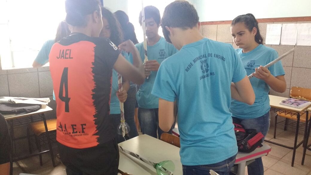 Jael durante seu estágio na rede municipal de ensino de Amambai / Foto: Arquivo Pessoal