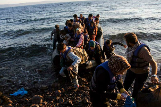 Chegada de refugiados à ilha de Lesbos, Grécia. Foto: Acnur/A. McConnell