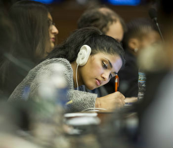 Jovem participa de Fórum da Juventude. Foto: ONU/Loey Felipe