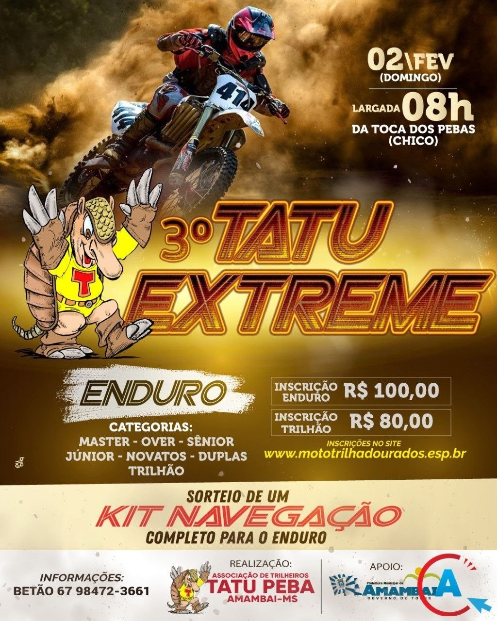 Estadual de Enduro neste domingo em Amambai Estadual de Enduro neste domingo em Amambai