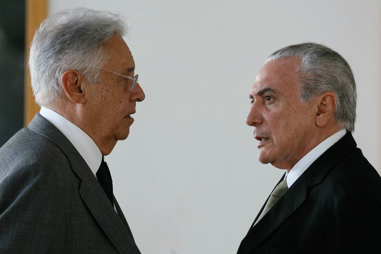 E/D- Ex-presidente Fernando Henrique Cardoso (PSDB) e o presidente Michel Temer (PMDB) / Foto: Divulgação