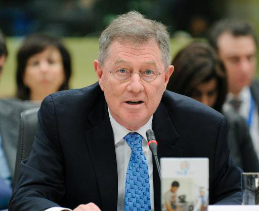 O enviado da ONU Robert Serry é visto em 19 de março de 2012, em Bruxelas (AFP/Arquivos, John Thys)