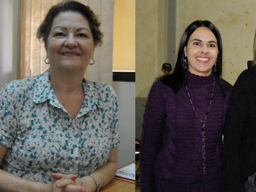 12 de novembro: Dia do Diretor Escolar As diretoras Vilma Oliveira da Cruz (E), da Escola Estadual Dom Aquino e Cassiana Melissa, da Escola Estadual Fernando Corrêa. Montagem: Moreira Produções.