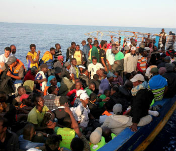 Grande parte dos migrantes pelo Mediterrâneo é composta por eritreus.