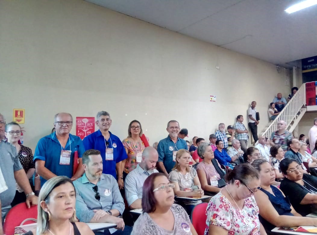 Representantes de Amambai participam de Seminário Estadual de Formação Sindical Membros do Simted de Amambai, presentes no Seminário Estadual / Foto: Assessoria