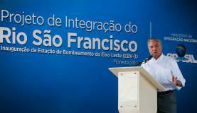 Temer diz que Cármen Lúcia agiu corretamente ao homologar delações da Odebrecht Presidente Michel Temer inaugura terceira estação de bombeamento hídrico do projeto de integração do Rio São Francisco (Foto: Beto Barata/PR)