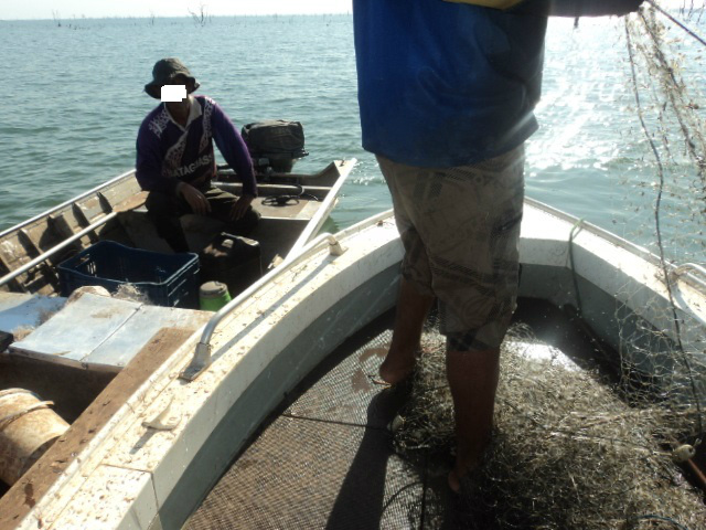 PMA prende pescador paulista, pescando com 500 metros de redes em Brasilândia