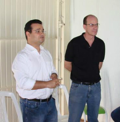 E/D- Ex-deputado federal Fábio Trad e o prefeito Sérgio Barbosa Foto: Divulgação