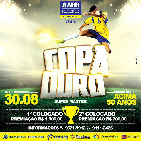 Inscrições para Copa Ouro Super Master da AABB estão abertas