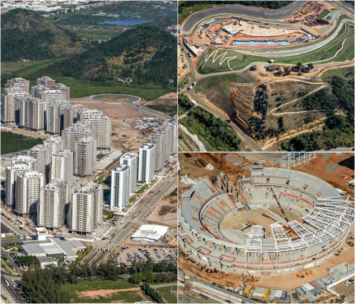 Imagens aéreas retratam andamento das obras para os Jogos Rio 2016 Imagens aéreas retratam andamento das obras para os Jogos Rio 2016