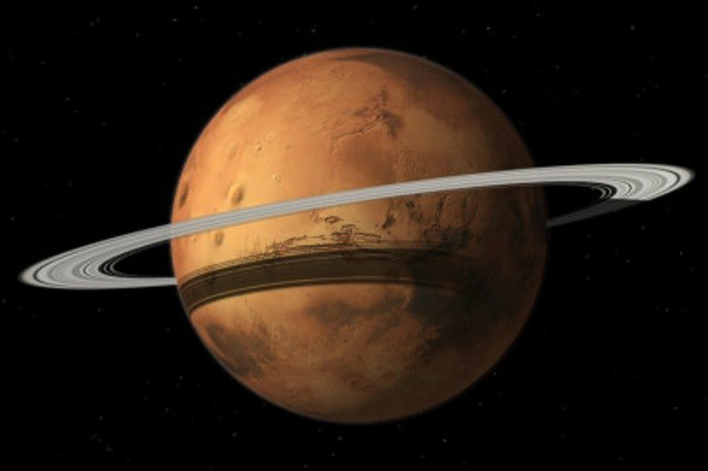 Marte poderá se tornar um planeta com anéis, como Saturno