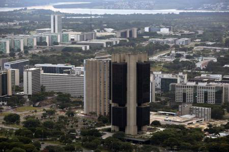 Vista aérea da sede do Banco Central em Brasília. 