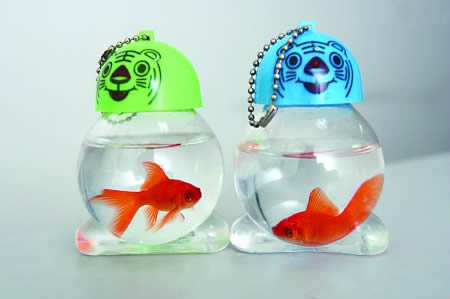 Chineses vendem chaveiros com animais vivos