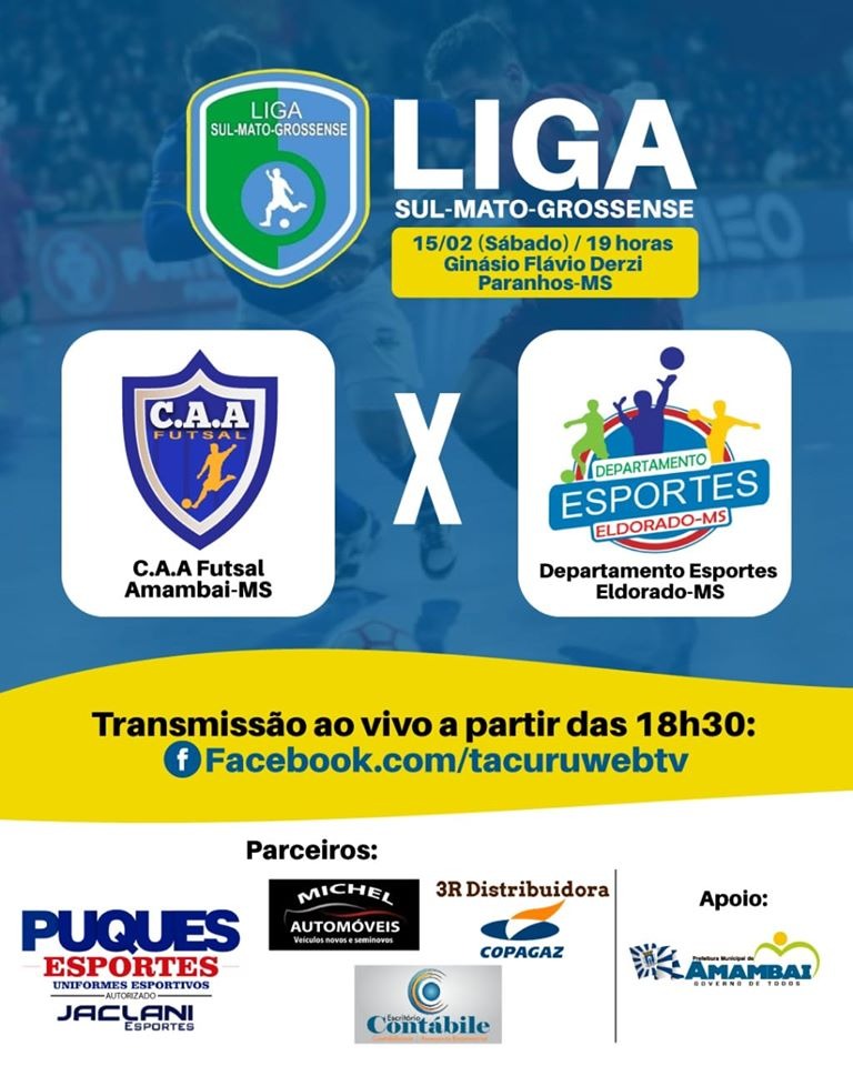 CAA/Amambai joga neste sábado pela Liga Sul Matogrossense de Futsal CAA/Amambai joga neste sábado pela Liga Sul Matogrossense de Futsal