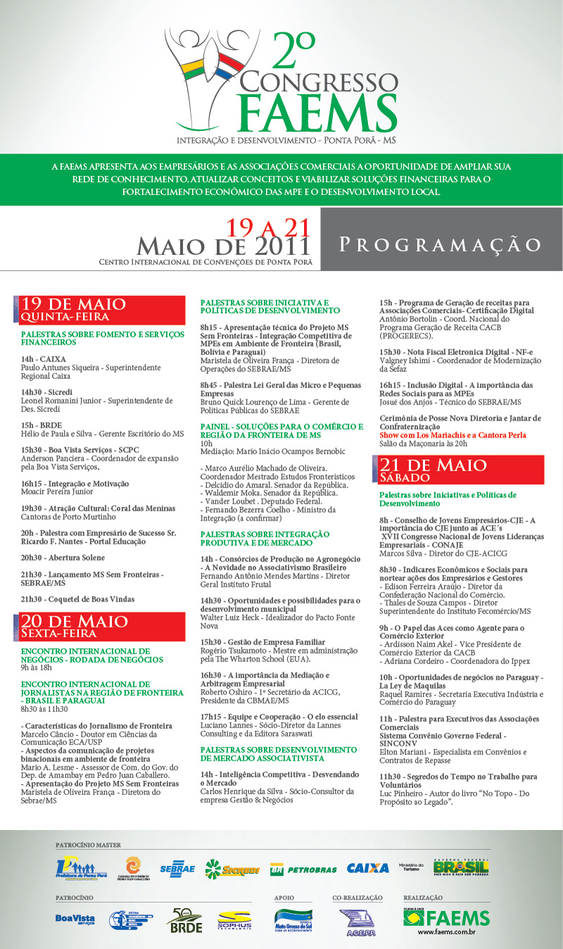 Faems realiza o 2º Congresso Estadual em Ponta Porã