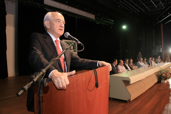 O ministro do Trabalho e Emprego durante seu discurso no lançamento do programa