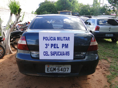 Polícia Militar de Coronel Sapucaia recupera veículo furtado em São Paulo