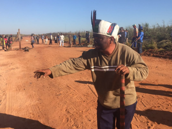 Ministério vai enviar Força Nacional para área de conflito indígena em Caarapó Os indígenas estão na fazenda desde a última segunda-feira (13) / Foto: Gabriela Pavão/G1 MS