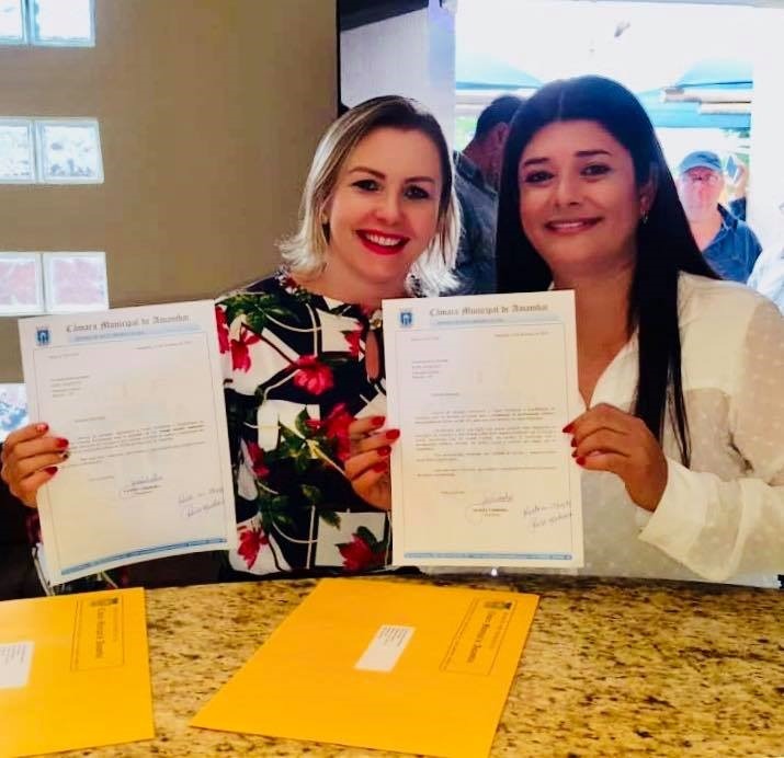 Feito pedido para pavimentação entre Amambai e Aral Moreira A solicitação foi apresentada a deputada federal, Rose Modesto, pela presidente do legislativo de Amambai / Foto: Assessoria