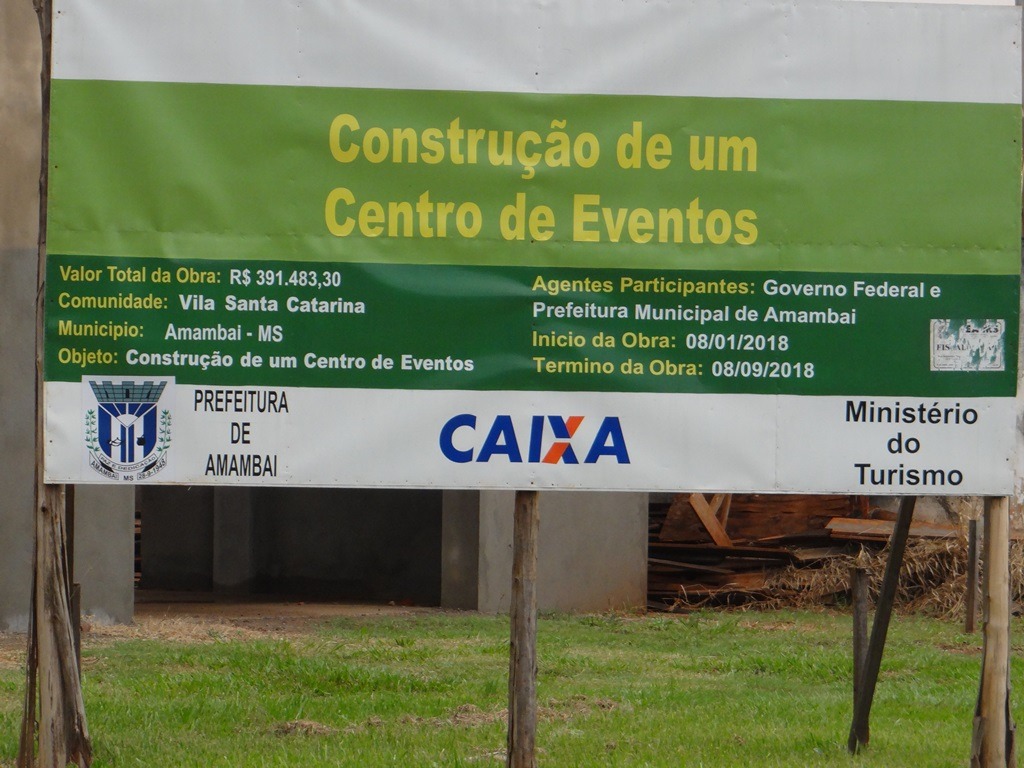 Os recursos para construção são oriundos do Governo Federal e da prefeitura de Amambai / Foto: Assessoria