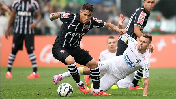 O primeiro tempo foi equilibrado, porém, o Santos teve mais posse de bola e criou as melhores chances