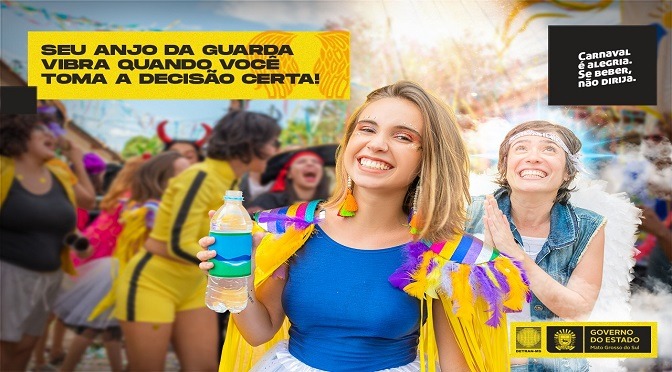 Milagres do Carnaval é tema de campanha deste ano do Detran-MS Foto: Divulgação