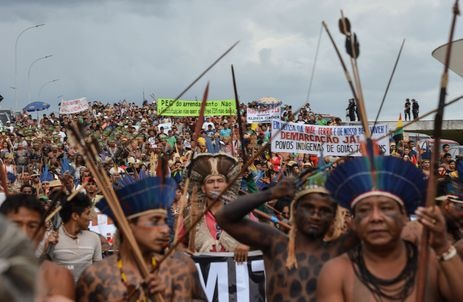 A criação da terra indígena ocorre durante presença de milhares de índios em Brasília para o 15º Acampamento Terra Livre / Foto: Valter Campanato/Agência Brasil