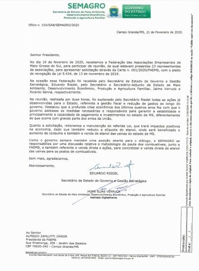 Associações pedem que Reinaldo revogue aumento do ICMS da gasolina