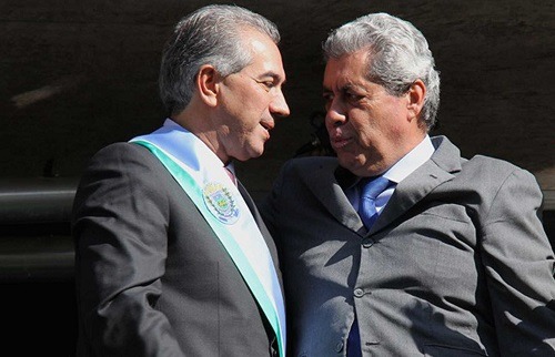 Reinaldo Azambuja e André Puccinelli em 2015 - Foto: Arquivo / Correio do Estado