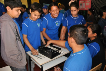 Durante todo o ano, a escola desenvolveu vários projetos tanto de cunho cientifico como cultural, como a Semana da Matemática (foto). 