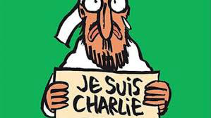 Profeta Maomé com cartaz Je suis Charlie ilustra capa do Charlie Hebdo