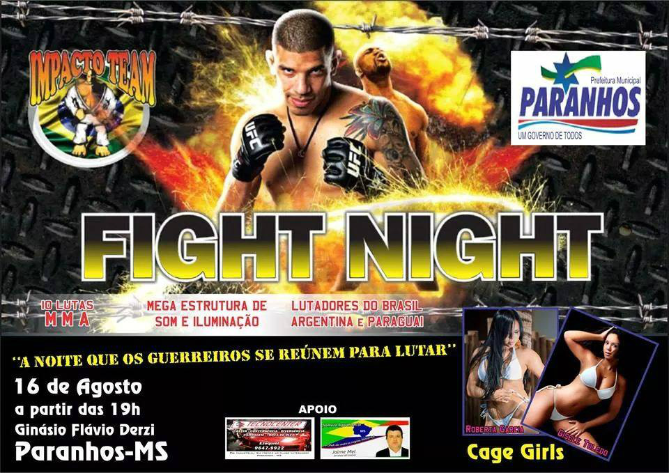Lutadores de Amambai participam de Fight Night em Paranhos