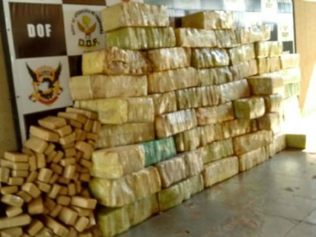 Carregamento apreendido na S-10, na qual Cácia estaria fazendo o papel de batedora.Foto: Reprodução