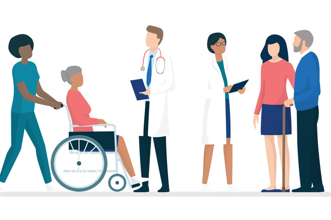 Pesquisa aponta as falhas e o que é preciso melhorar no atendimento ao idoso. (Ilustração: Elenabs/Getty Images)