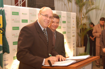 Rodrigo tomando posse como 1º secretário da FaemsFoto: Moreira Produções