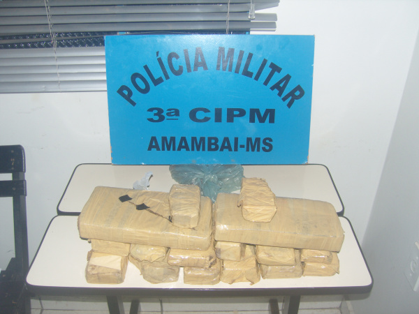 Polícia Militar de Amambai apreende maconha na madrugada de hoje (15)