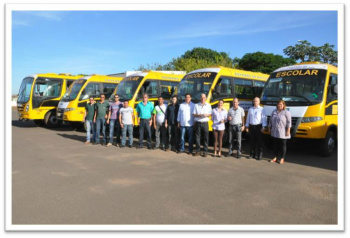 120 dias de governo de Amambai: economia e confiança são prioridades Conquista de nove ônibus novos para o transporte escolar.