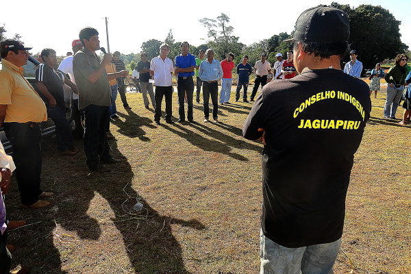 Indígenas encerraram protesto após uma semana depois de uma longa reunião ontem (Foto : Cido Costa/Douradosagora)
