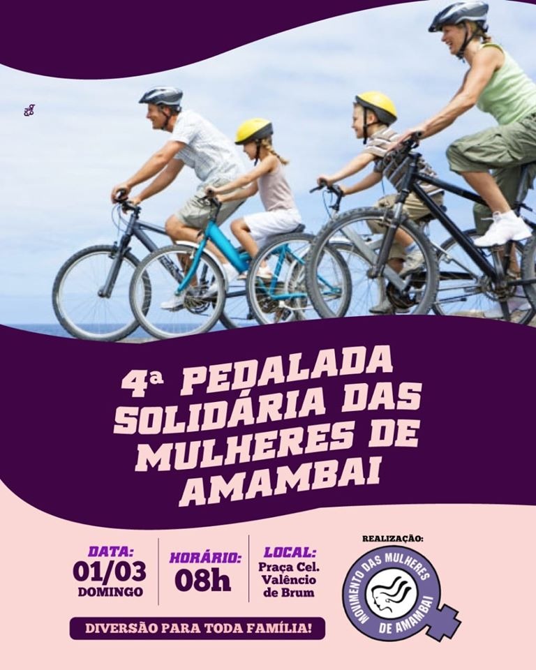 4ª Pedalada Solidária do MMA promete agitar Amambai neste fim de semana Foto: Divulgação