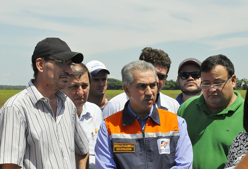 Municípios em estado de emergência são sobrevoados pelo governador Sérgio Barbosa e Dr. Bandeira recepcionaram o Governador do Estado na manhã dessa segunda-feira (07) / Foto: Decom