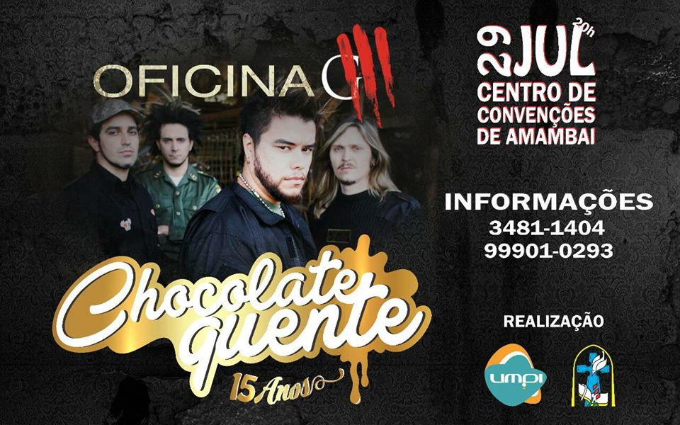 15ª Festa do Chocolate Quente promete movimentar Amambai neste sábado (29) A 15ª edição da festa acontece no dia 29 de julho no Centro de Eventos da Prefeitura de Amambai