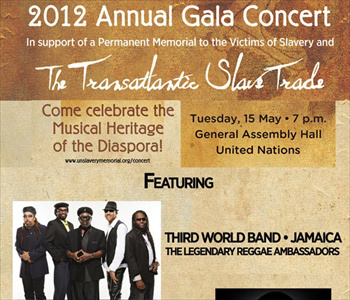 Concerto na ONU relembra tráfico de escravos