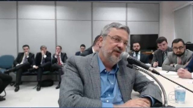 Palocci durante depoimento a Moro (Foto: Divulgação )