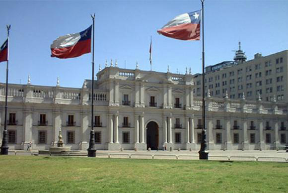 Palácio de La Moneda, sede do governo chileno Divulgação/Governo do Chile